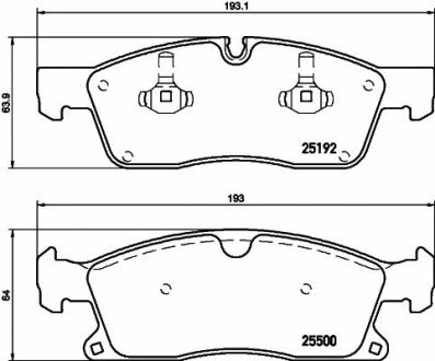Тормозные колодки передние дисковые TEXTAR T2519202