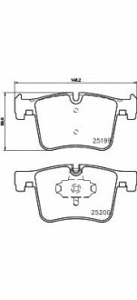 Тормозные колодки передние дисковые TEXTAR T2519901