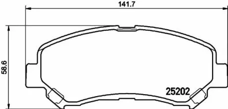 Тормозные колодки передние дисковые TEXTAR T2520201