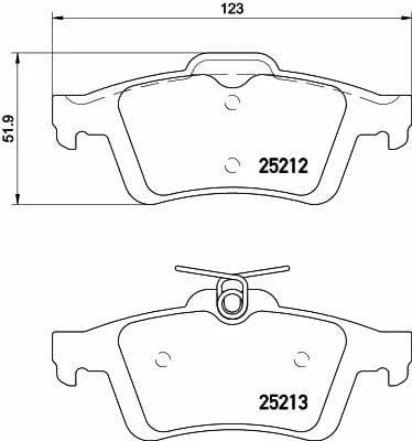 Тормозные колодки задние дисковые TEXTAR T2521201 (фото 1)