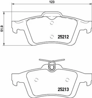 Тормозные колодки задние дисковые TEXTAR T2521201