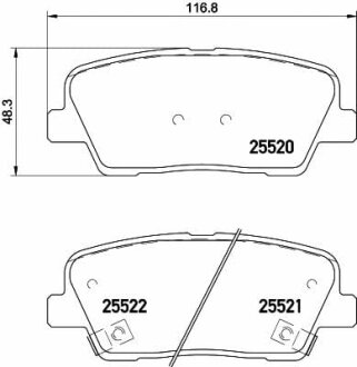 Тормозные колодки HYUNDAI/KIA Santa Fe/Sorento "R "10>> TEXTAR T2552001