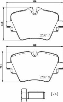 Тормозные колодки BMW 1(F52)/2(F46)/5(G30)/X3(G01) "F "14>> TEXTAR T2561701