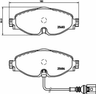 Тормозные колодки передние дисковые TEXTAR T2568301