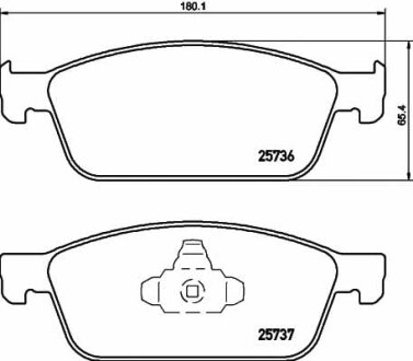 Тормозные колодки передние дисковые TEXTAR T2573601