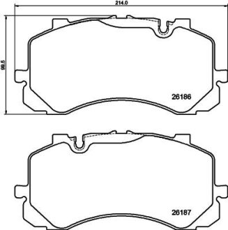 Тормозные колодки передние дисковые TEXTAR T2618601