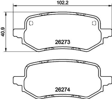 Колодки тормозные дисковые FORD Puma "R "19>> TEXTAR T2627301