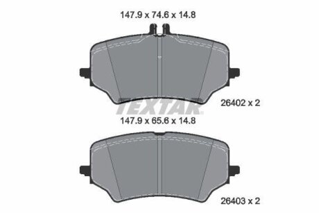 Тормозные колодки MERCEDES EQE/EQS "R "22>> TEXTAR T2640201