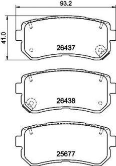 Тормозные колодки HYUNDAI Sonata 'R'14-19 TEXTAR T2643701