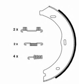 Тормозные колодки барабанные (ручник) MERCEDES Vito(W639) "03>> TEXTAR T91061900