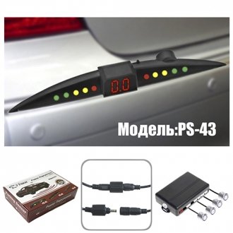 Парктроник PS-43/LED/4 датчика D=18мм/коннектор/серый/серый Tiger 00000045541