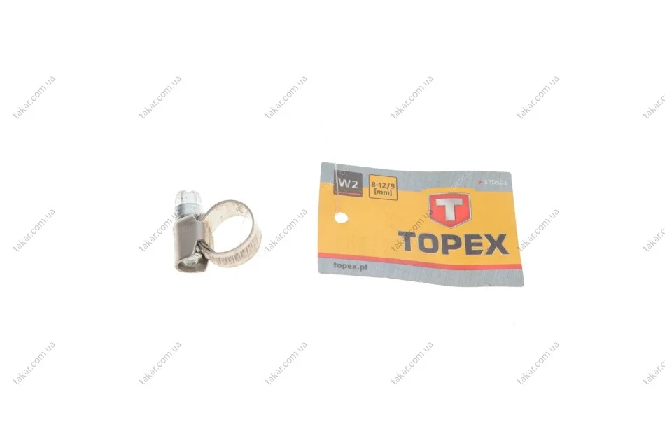 Хомут черв'ячний 8-12/9 W2(TOPEX) Topex 37D501 (фото 1)