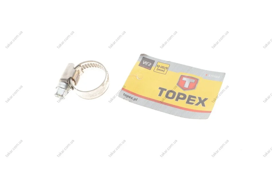Хомут черв'ячний 12-20/9 W2(TOPEX) Topex 37D503 (фото 1)
