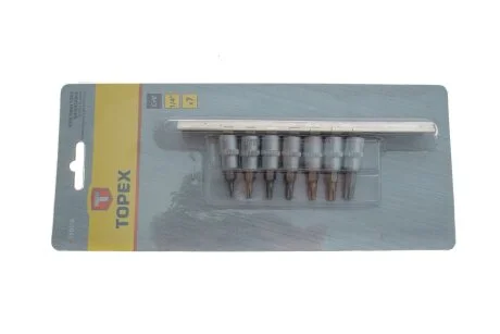 Головки змінні із насадкою Torx, набір 7 шт. Topex 39D378