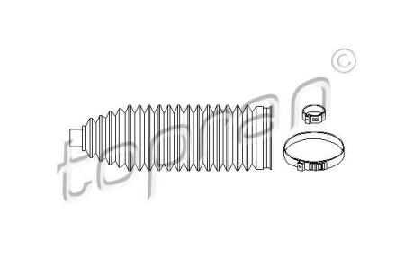 Пильовик рульової рейки VW LT28-55 96-06; MERCEDES-BENZ Sprinter 901-905 95-06, Vito W638 96-03 TOPRAN / HANS PRIES 109442