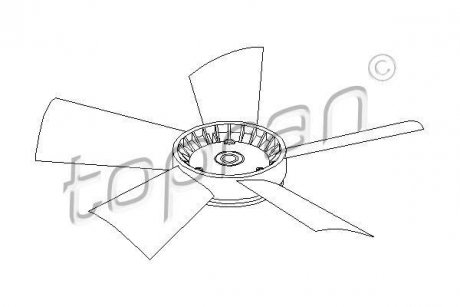 Крыльчатка вентилятора радиатора TOPRAN / HANS PRIES 401191 (фото 1)