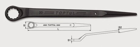 Ключ накидной 30 мм Toptul AAAS3030