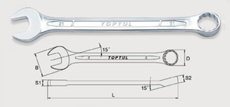 Ключ комбинированный 70 мм Toptul AAEB7070