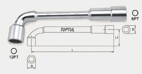 Ключ торцевой Г-образный 9 мм Toptul AEAE0909