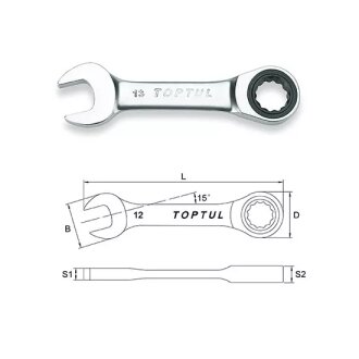 Ключ комбинированны с трещоткой 10 мм Toptul AOAB1010