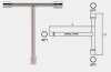 Ключ торцевой Т-образный 8, 10, 12 мм Toptul CTMA0810 (фото 1)
