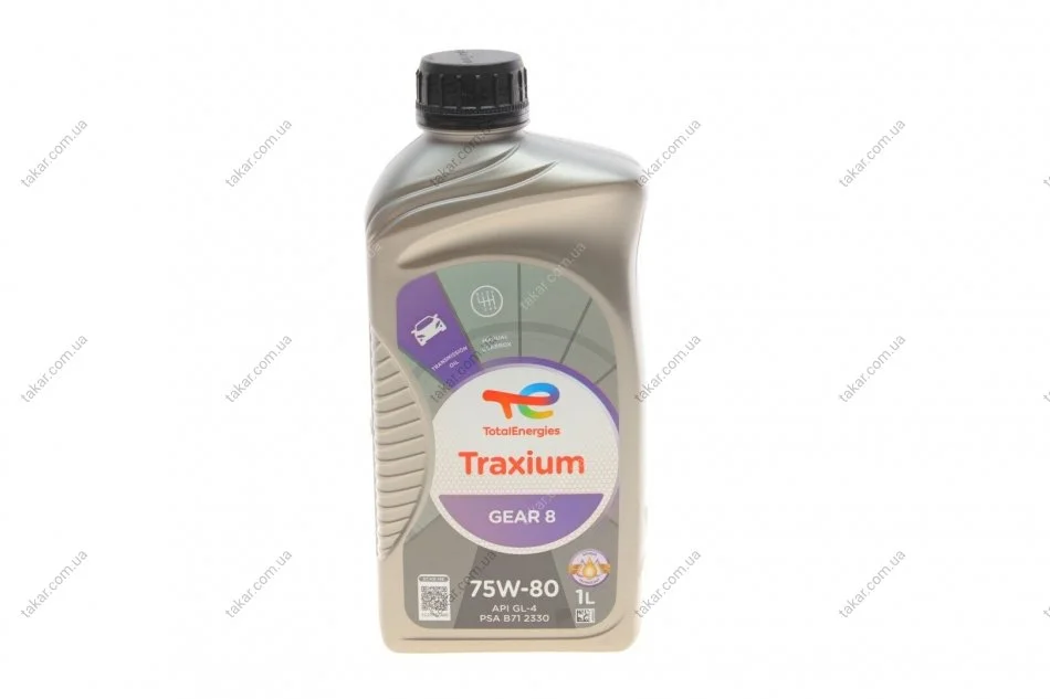 Олива трансмісійна Transmission Gear 8 75W-80 (1 Liter) TOTAL 214082 (фото 1)