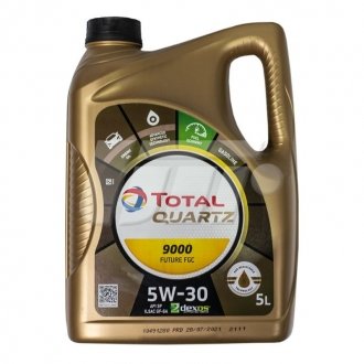 Моторное масло 5 л 5W30 Бензиновый Синтетическое TOTAL 214291 (фото 1)
