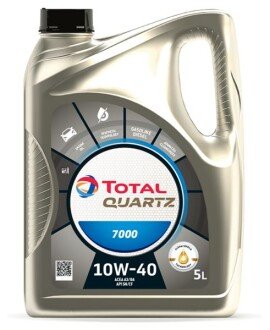 Моторное масло Quartz 7000 10W-40, 5л TOTAL 216675