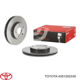 Торзмозной диск двухсторонний на передний мост вентилируемый 5 TOYOTA 4351202330