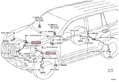 Датчик АБС передний мост слева мост TOYOTA 8951660290