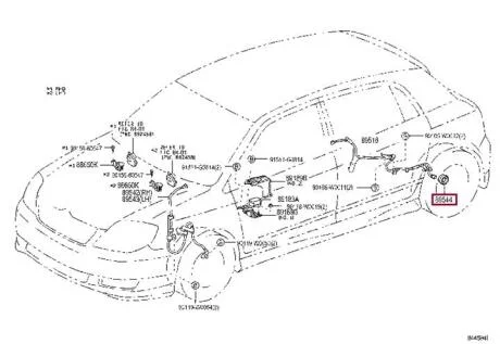 Датчик ABS (ABS) задний TOYOTA 8954402010