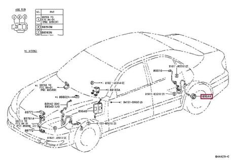 Датчик АБС Холла задній міст зліва TOYOTA 8954448010
