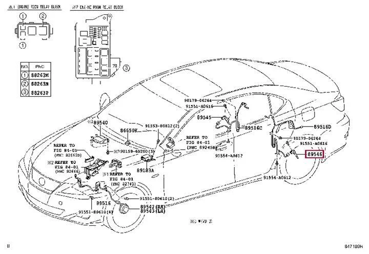 Датчик ABS (ABS) задний левый. TOYOTA 8954630070 (фото 1)