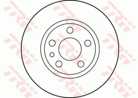 Диск гальмівний CITROEN, FIAT, PEUGEOT, передн., Вент. TRW DF2754