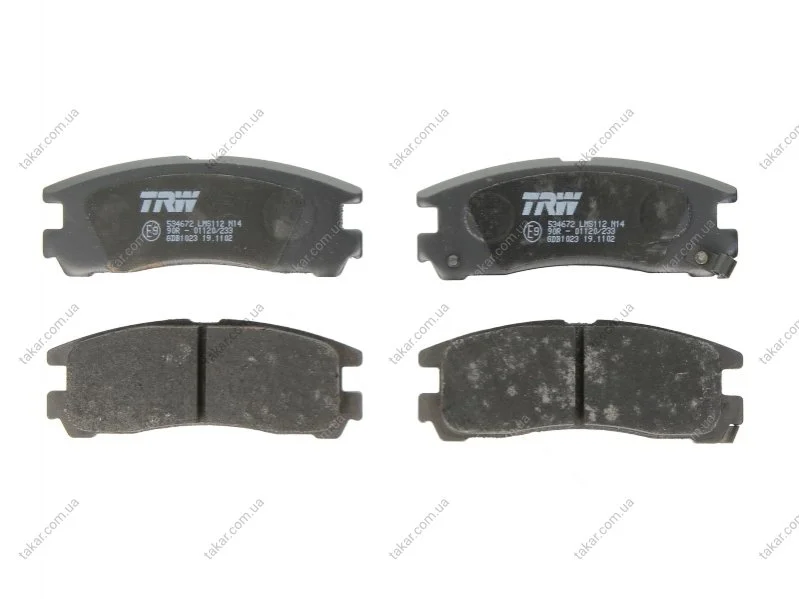 Тормозные колодки задние дисковые TRW GDB1023 (фото 1)