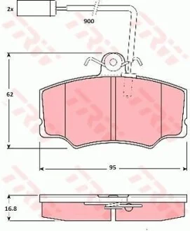 Гальмівні колодки передні дискові TRW GDB1045