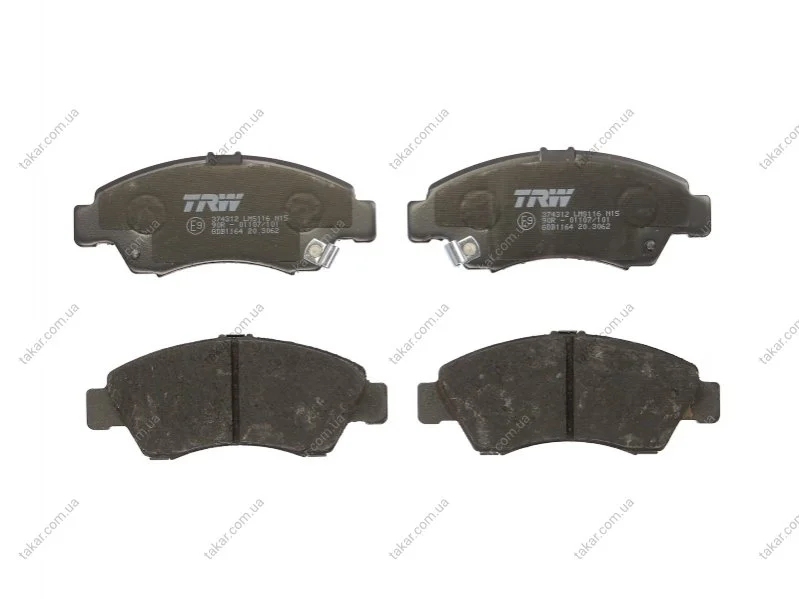 Тормозные колодки передние дисковые TRW GDB1164 (фото 1)