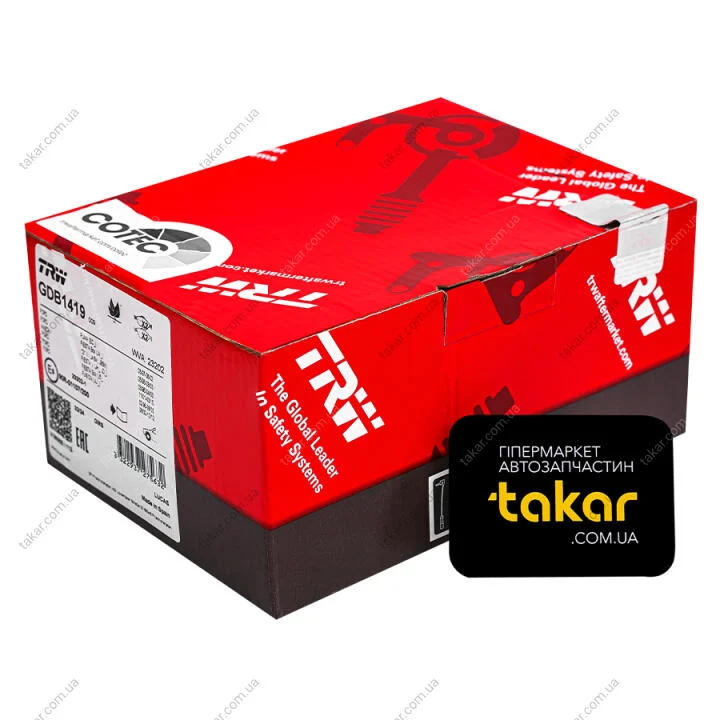 Тормозные колодки передние дисковые TRW GDB1419 (фото 1)