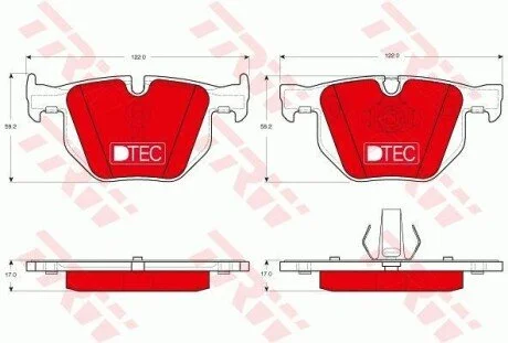 Тормозные колодки дисковые TRW GDB1730DTE