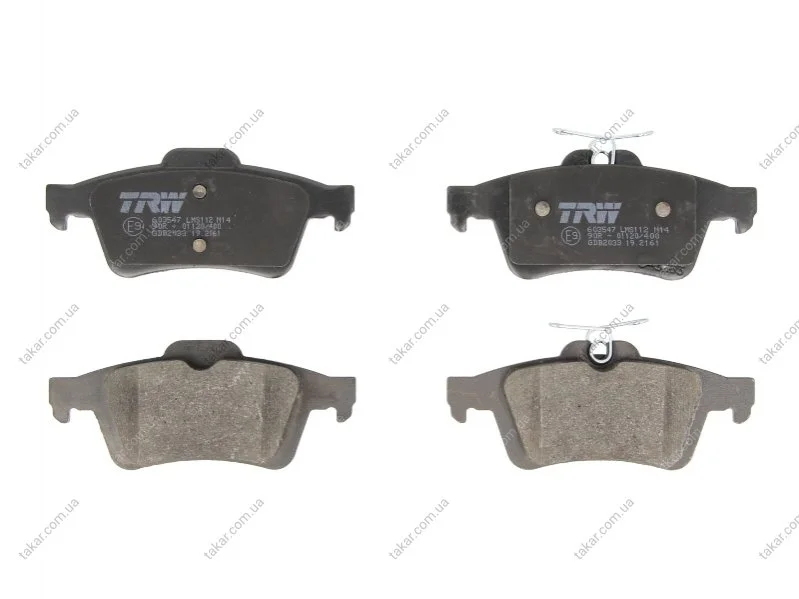 Тормозные колодки задние дисковые TRW GDB2033 (фото 1)