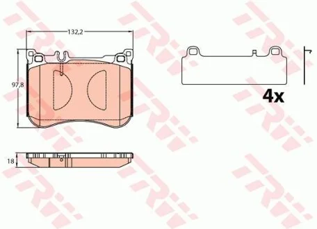 Гальмівні колодки передні дискові TRW GDB2144