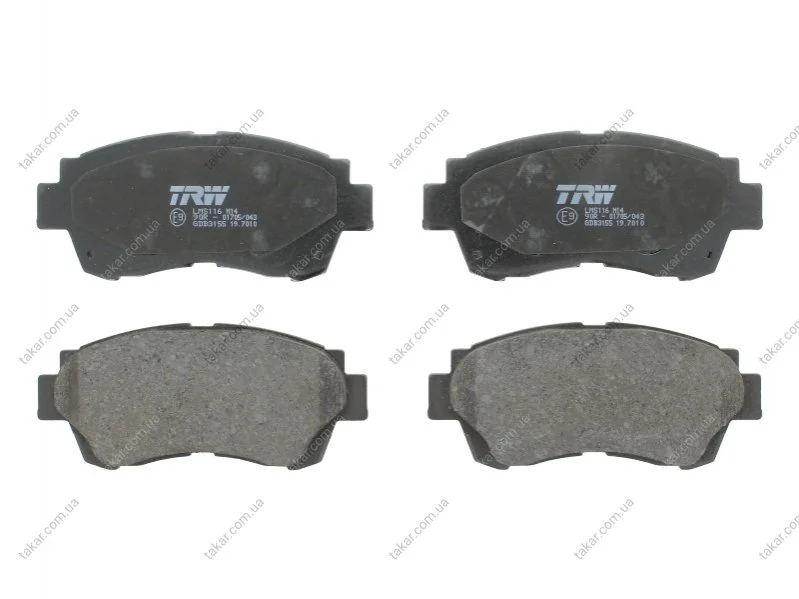 Тормозные колодки передние дисковые TRW GDB3155 (фото 1)