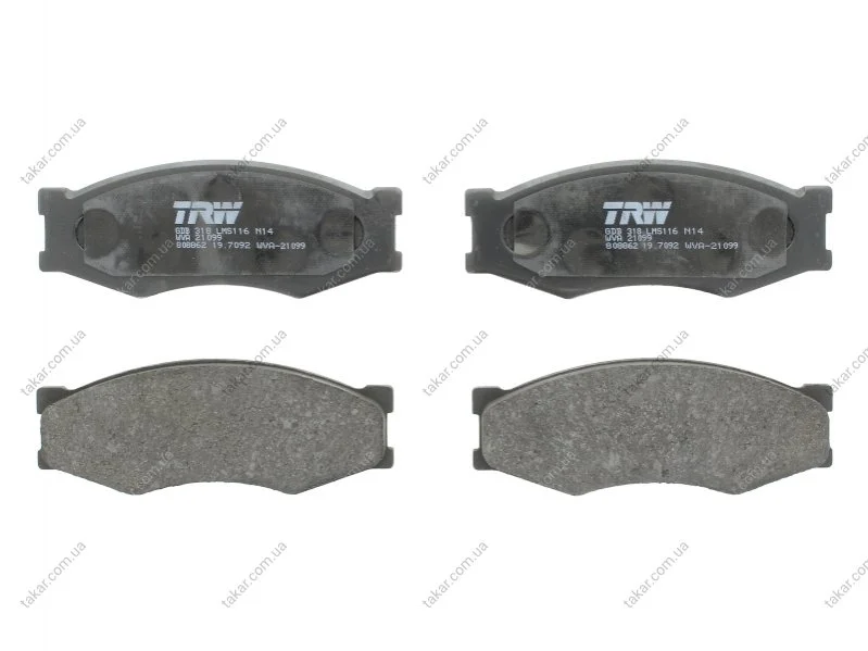 Тормозные колодки передние дисковые TRW GDB318 (фото 1)