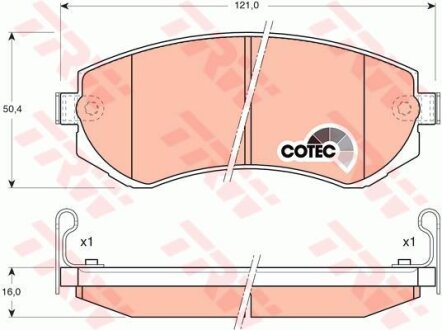 Колодка гальм. NISSAN Patrol задн. TRW GDB3208