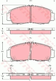 Тормозные колодки передние дисковые TRW GDB3240