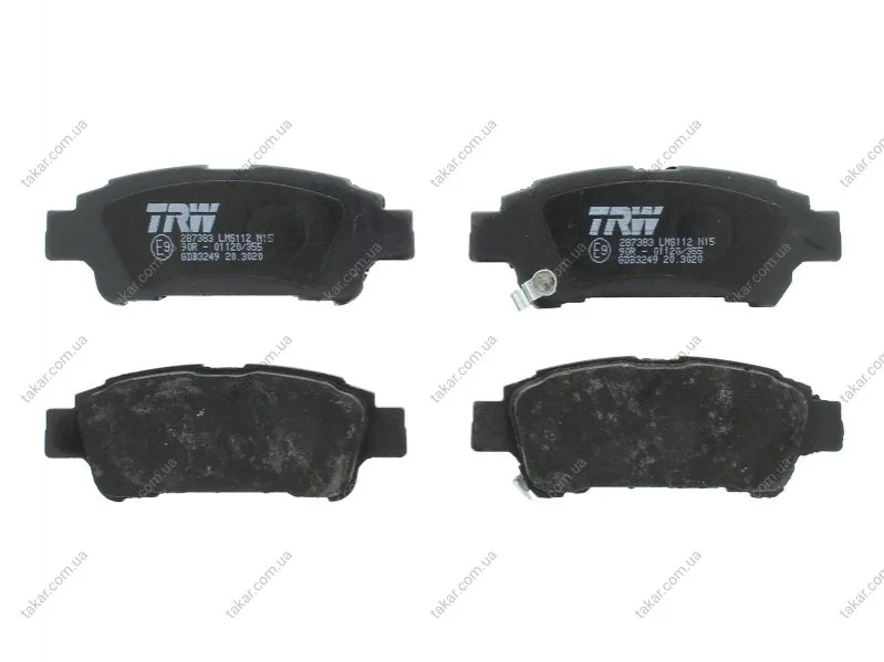 Тормозные колодки задние дисковые TRW GDB3249 (фото 1)