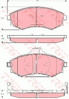 Комплект гальмівних колодок з 4 шт. дисків TRW GDB3283