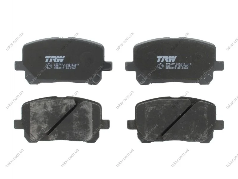 Тормозные колодки передние дисковые TRW GDB3315 (фото 1)