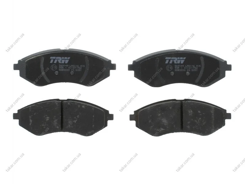 Тормозные колодки передние дисковые TRW GDB3330 (фото 1)