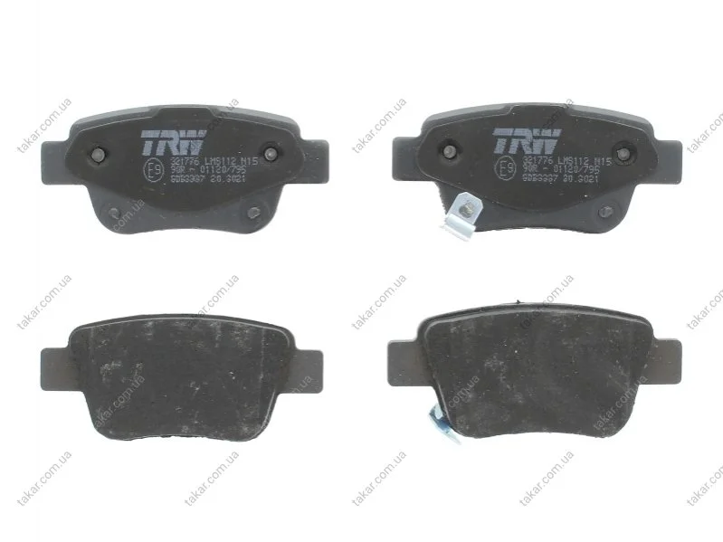 Тормозные колодки задние дисковые TRW GDB3337 (фото 1)